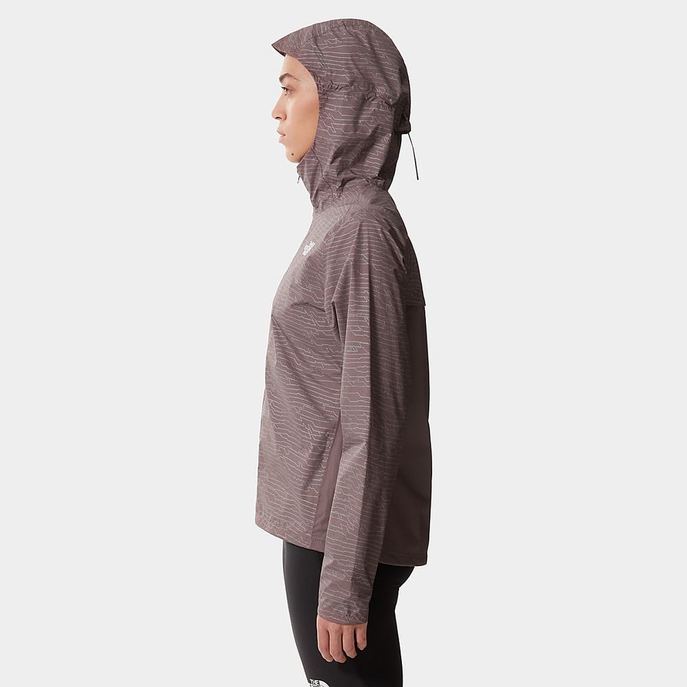 Ľahké Bundy The North Face Printed First Dawn Damske Tmavo Siva Nachový | BSC-519078
