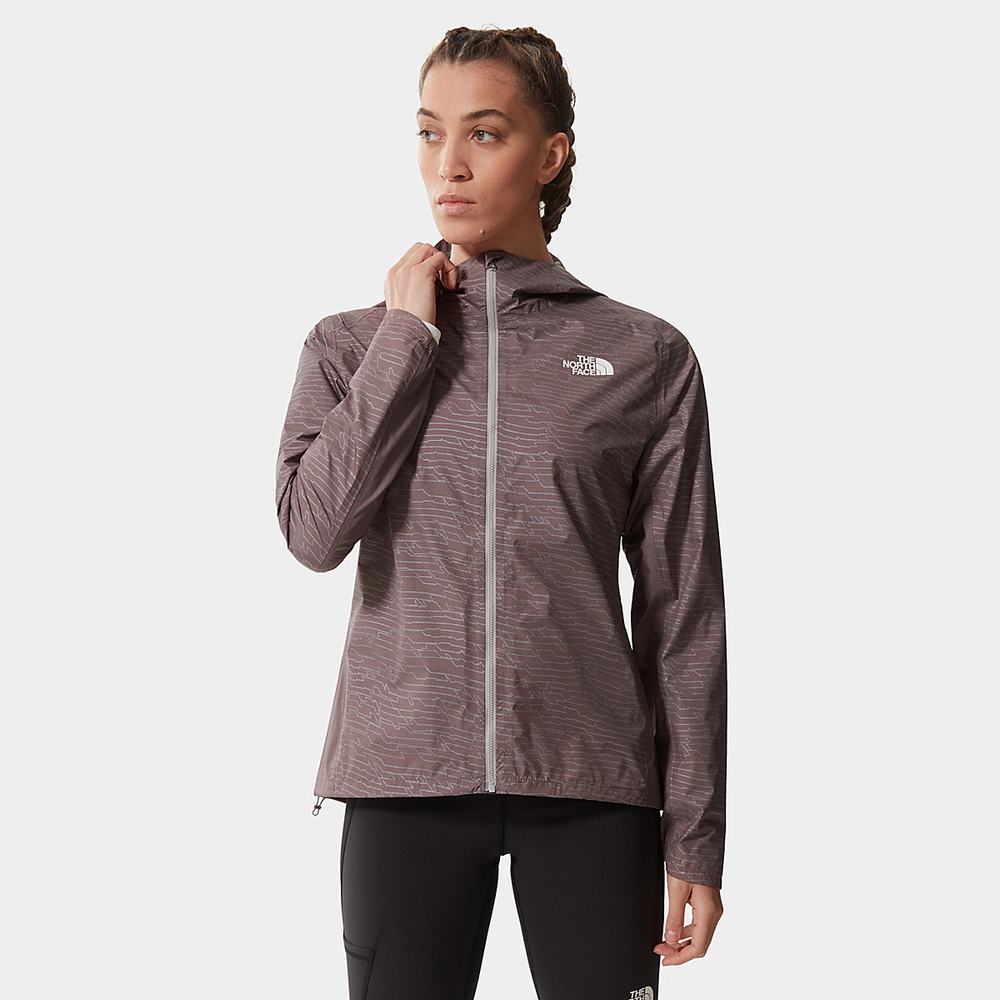 Ľahké Bundy The North Face Printed First Dawn Damske Tmavo Siva Nachový | BSC-519078