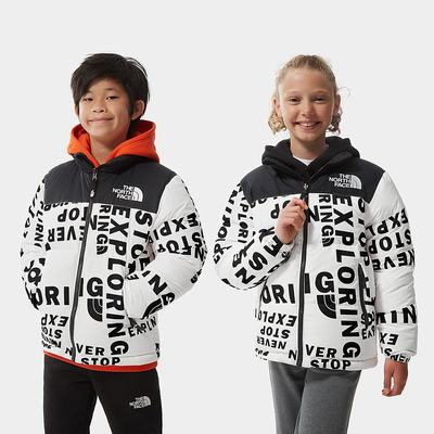 Bundy The North Face 1996 PRINTED RETRO NUPTSE Dievcenske Biele | BGX-106482