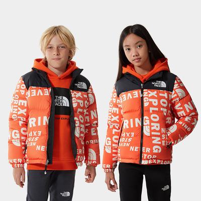 Bundy The North Face 1996 PRINTED RETRO NUPTSE Chlapcenske Červené Oranžové | EIU-028376