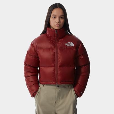 Bundy The North Face Nuptse Kratke Damske Tmavo Červené | HVQ-697140