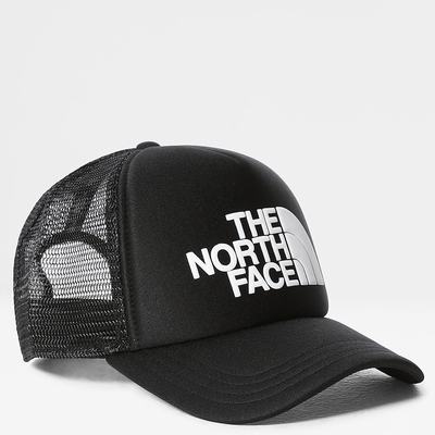 Caps The North Face TNF Logo Trucker Panske Čierne Biele | WJZ-740693