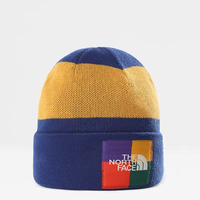 Ciapky The North Face Colourblock Pletené Beanie Damske Modre | JMV-408397