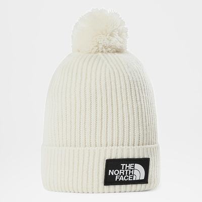 Ciapky The North Face TNF Logo Box Pom Beanie Damske Biele | UYI-085432