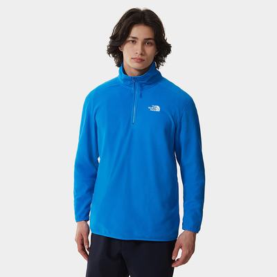 Fleece Mikiny The North Face 100 Glacier Quarter-Zip Panske Modre | DRF-649127