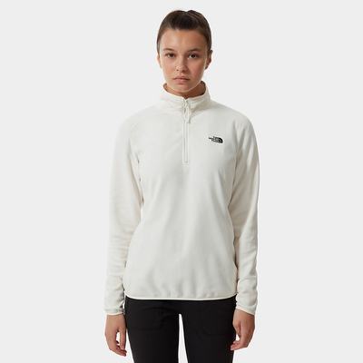 Fleece Mikiny The North Face 100 Glacier Quarter-Zip Damske Biele | DZF-948071