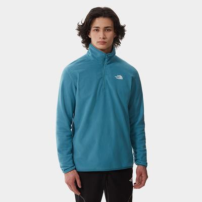 Fleece Mikiny The North Face 100 Glacier Quarter-Zip Panske Modre | OTC-864795