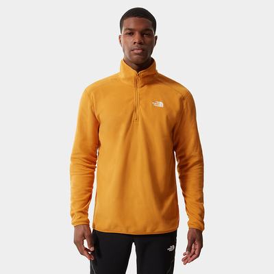 Fleece Mikiny The North Face 100 Glacier Quarter-Zip Panske Žlté | QVE-632518