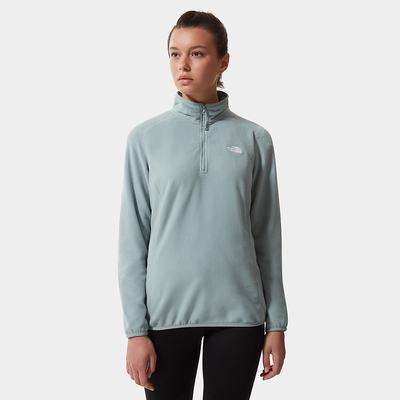 Fleece Mikiny The North Face 100 Glacier Quarter-Zip Damske Strieborne Modre | SFY-642379