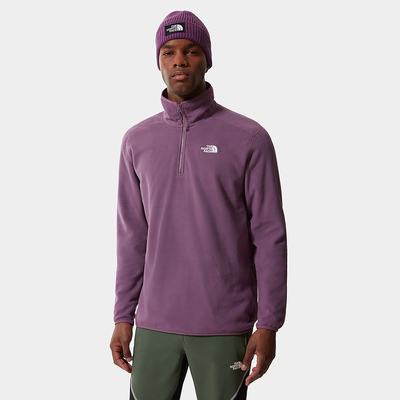 Fleece Mikiny The North Face 100 Glacier Quarter-Zip Panske Nachový | UWD-394105