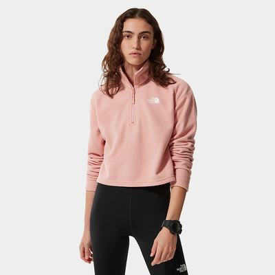 Fleece Mikiny The North Face Cropped Glacier Damske Ruzove Hnede | LSF-702418