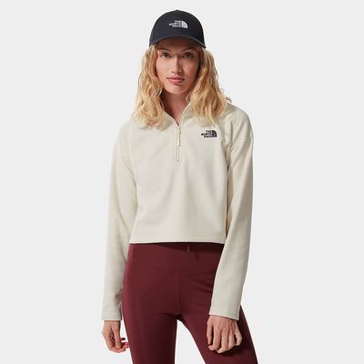 Fleece Mikiny The North Face Cropped Glacier Damske Biele | YDG-321475