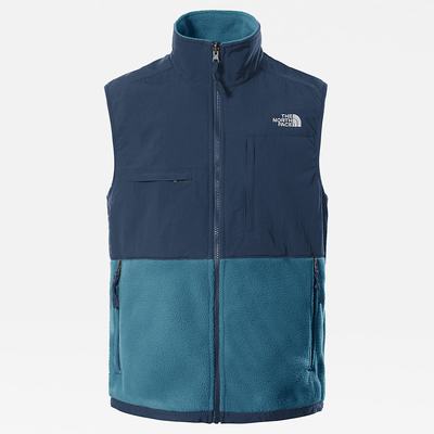 Fleece Mikiny The North Face Denali Gilet Panske Modre | GVY-413290