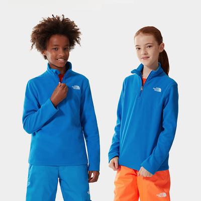 Fleece Mikiny The North Face Glacier Quarter Zip Dievcenske Modre | AWC-396712