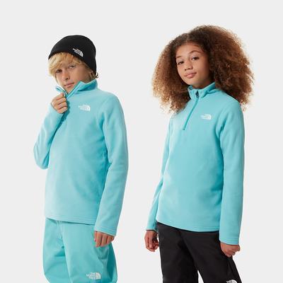 Fleece Mikiny The North Face Glacier Quarter Zip Dievcenske Modre | ZXB-536974