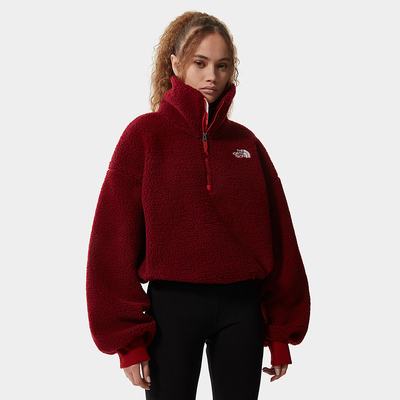 Fleece Mikiny The North Face PRINTED PLATTE SHERPA Damske Červené | SXW-756120