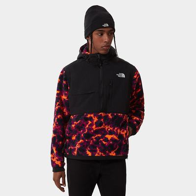 Fleece Mikiny The North Face Printed Denali 2 Panske Čierne Maskacove | STG-829537