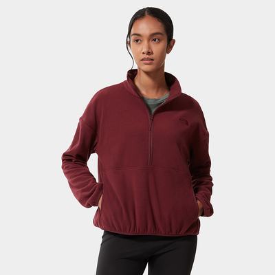 Fleece Mikiny The North Face TKA Glacier Cropped Damske Červené | PVF-250193