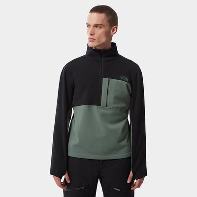 Fleece Mikiny The North Face Tagen ¼ Zip Panske Čierne Zelene | TIM-670923