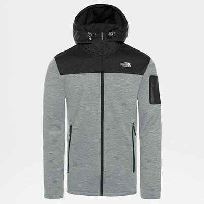 Fleece Mikiny The North Face Tech Emilio S Kapucňou Fleece Panske Čierne Siva | CUW-702438
