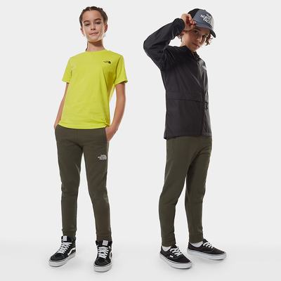 Jogger Nohavice The North Face Fleece Chlapcenske Zelene Biele | FNT-635189