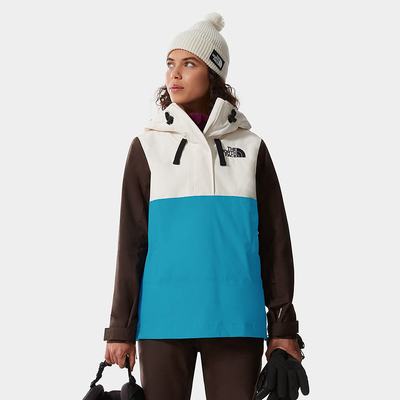 Lyžiarske Bundy The North Face Tanager Fanorak Damske Biele Tmavo Hnede Modre | DNL-467281