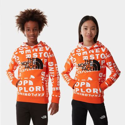 Mikiny S Kapucňou The North Face DREW PEAK Dievcenske Červené Oranžové | NWQ-710263