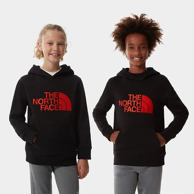 Mikiny S Kapucňou The North Face DREW PEAK Dievcenske Červené | VSZ-376084