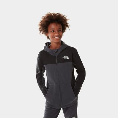 Mikiny S Kapucňou The North Face SLACKER ZIP-UP Chlapcenske Siva Čierne | LXZ-149863