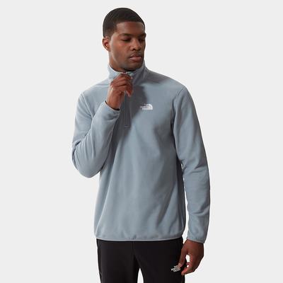 Mikiny The North Face 100 Glacier Quarter-Zip Fleece Panske Siva | MPB-098714