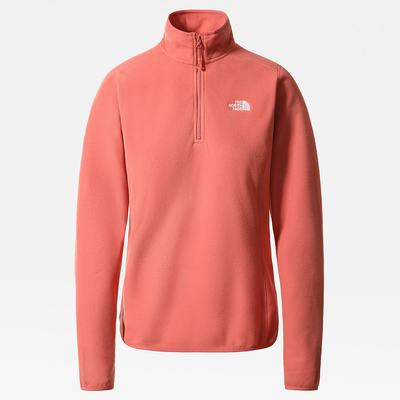 Mikiny The North Face 100 Glacier Quarter-Zip Fleece Damske Ruzove | WGL-109758