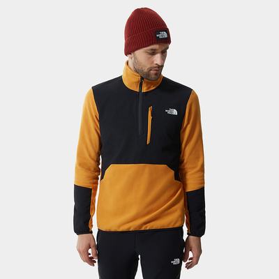 Mikiny The North Face Glacier Pro Quarter-Zip Fleece Panske Žlté Čierne | KJY-135480