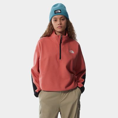 Mikiny The North Face TKA KATAKA 1/4 ZIP FLEECE Damske Ruzove | BPW-073416