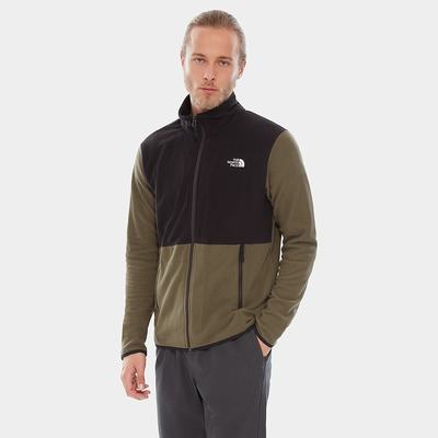 Mikiny The North Face Tka Glacier Fleece Panske Zelene Čierne | NML-516308