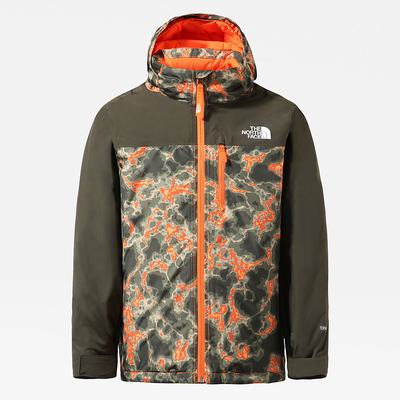 Nepremokavé Bundy The North Face Snowquest Plus Insulated Chlapcenske Oranžové Maskacove | GFJ-374180