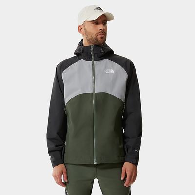 Nepremokavé Bundy The North Face Stratos S Kapucňou Panske Siva | DXI-865391