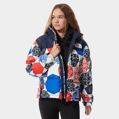 Páperová Bunda The North Face 1996 PRINTED RETRO NUPTSE Damske Modre | ZVK-310872