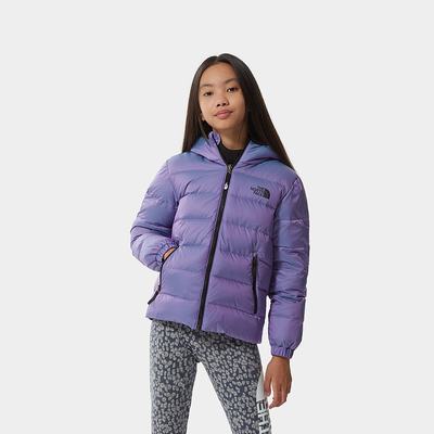 Páperová Bunda The North Face Reversible Printed Hyalite Dievcenske Nachový | IKY-492805