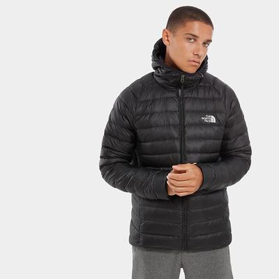 Páperová Bunda The North Face Trevail S Kapucňou Panske Čierne | TNI-691347