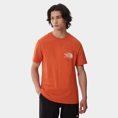 Tricko The North Face Berkeley California Pocket Panske Oranžové | FHJ-324590