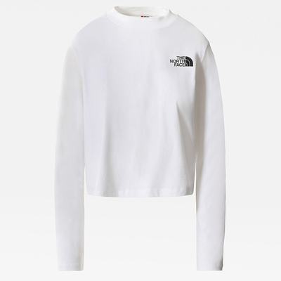 Tricko The North Face CROPPED LONG-SLEEVE Damske Biele | ICY-945602