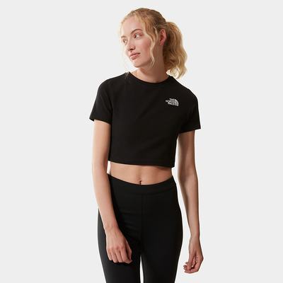 Tricko The North Face CROP Damske Čierne | UQA-528679