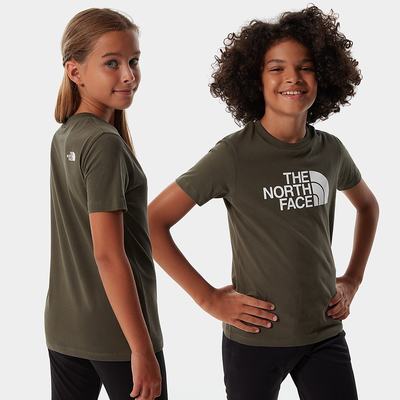 Tricko The North Face Easy Kratke-Sleeve Dievcenske Zelene Biele | MRN-879526