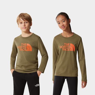 Tricko The North Face Easy Long-Sleeve Chlapcenske Olivovo Zelená Zelene | XDN-132894