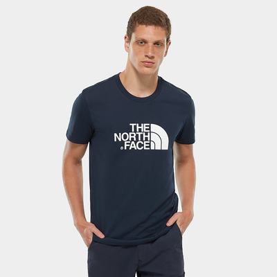 Tricko The North Face Easy Panske Námornícka Modrá Biele | QWZ-690237