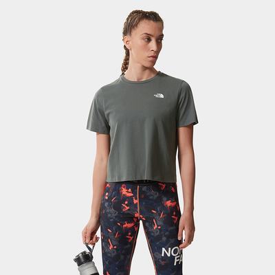 Tricko The North Face FOUNDATION CROPPED Damske Zelene | IQW-487025