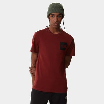 Tricko The North Face Fine Panske Tmavo Červené | INP-806954