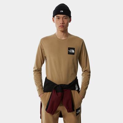 Tricko The North Face Long-Sleeve Boruda Panske Hnede | SKC-672941