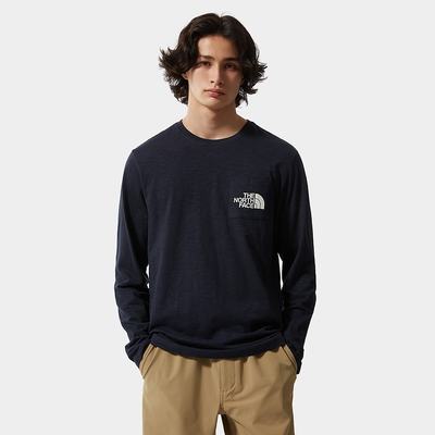 Tricko The North Face Long-Sleeve Tissaack Panske Námornícka Modrá | FBY-602438
