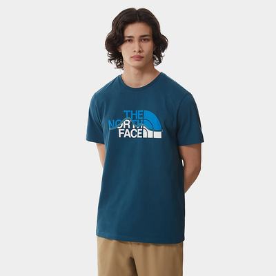 Tricko The North Face Mountain Line Panske Modre Biele | XJC-602984